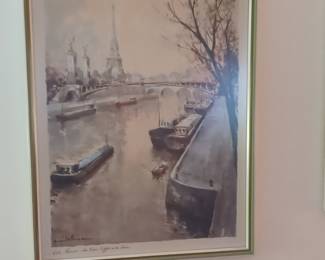 Parisian Scene Print by Lucien Delarue