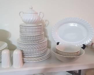 Johnson Brothers "Snowhite Regency" Pattern Dinnerware Set