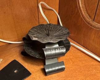 Vintage Lotus Leaf Table Lamp with Cord
