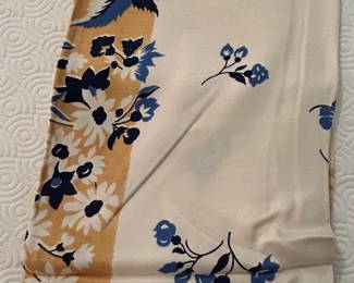 Vintage Floral Silk Scarf