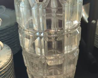 Towle Block Cut Crystal Vase