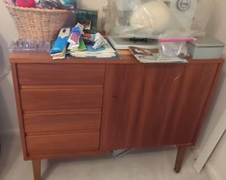 Mid-Century Modern Sewing Table/Cabinet