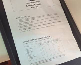 Jenn-Air Electric Griddle Model A302