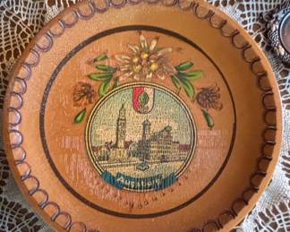 Augsburg Wooden Souvenir Plate