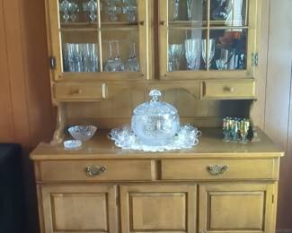 Light Oak China Hutch