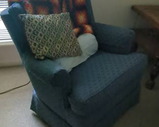 Blue Upholstered Armchair