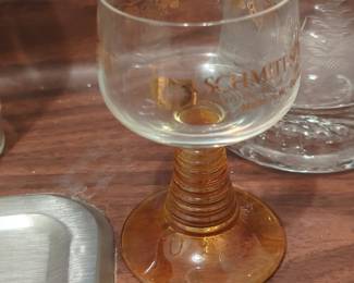 Schmitt Sohne Roemer Wine Glass with Amber Beehive Stem