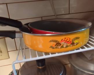 Merry Mushroom Enamelware Saucepan