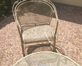 Vintage Woodard Wrought Iron Patio table 
