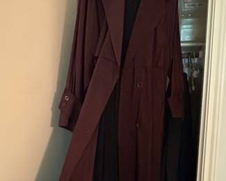 Vintage Burgundy Trench Coat