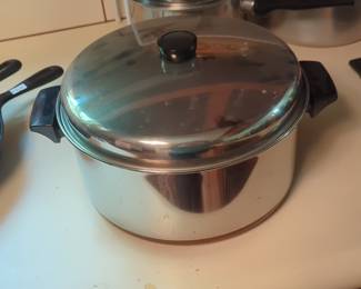 Revere Ware Coppermaid Stainless Steel Stock Pot with Lid - 6 Quart