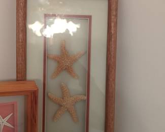 Framed Double Starfish Wall Art