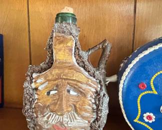 Rindenschmid Bearded Man Ceramic Decanter