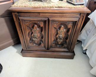 Vintage Thomasville Furniture Spanish Mediterranean Style Nightstand