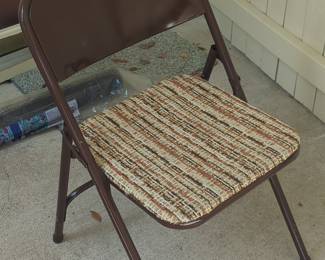 Vintage Samsonite Folding Chair with Tweed Upholstery