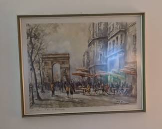Lucien Delarue "Paris L'Arc de Triomphe" Print