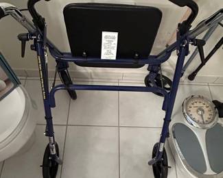Drive Medical "Blue" Rollator Walker with Seat