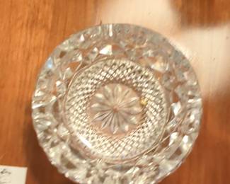 Vintage Cut Crystal Ashtray - Starburst Pattern