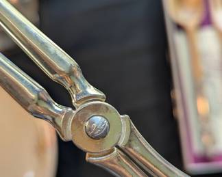 Italian Silver Plated Salad Serving Tongs