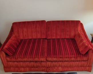 Striped Velvet Tuxedo Sofa