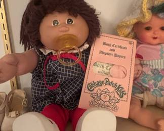 Cabbage Patch Kid Doll with Birth Certificate and Adoption Papers