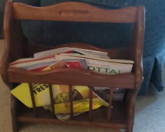 Wooden Magazine Rack
