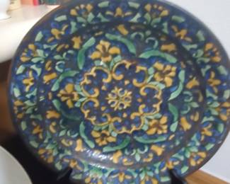 Hand-Painted Italian Ceramic Decorative Plate