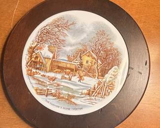 Currier & Ives "The Farmer's Home - Winter" Decorative Plate