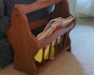 Wooden Magazine Rack