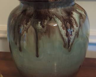Mid-Century Drip Glaze Ceramic Vase - Possibly West German