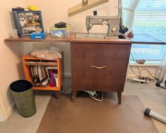 Pfaff 260 Sewing Machine with Mid-Century Modern Sewing Table