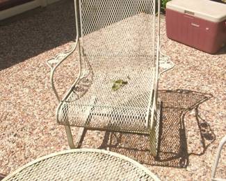 Vintage Wrought Iron Patio chair - Woodard Style