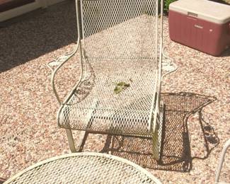 Vintage Woodard Wrought Iron Patio table 