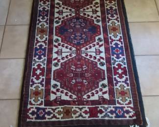 Hand-knotted Kazak Style Runner Rug