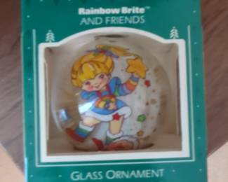 Hallmark 1985 Rainbow Brite and Friends Glass Ornament QX2682
