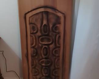 Mid-Century Modern "Witco Oceanic" Style Carved Wood Panel