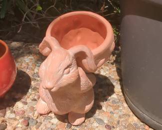 Terracotta Bunny Planter