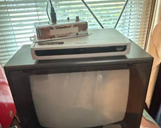 JVC "Telestar" CRT Television with Philco "GoTV" Converter Box