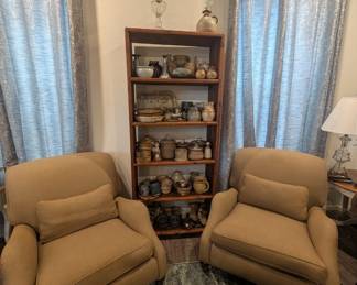 pottery, matching chairs 