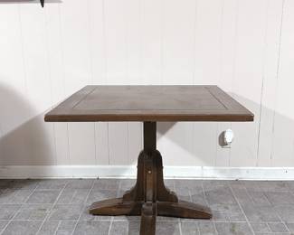 Wooden Square-Top Dining Table