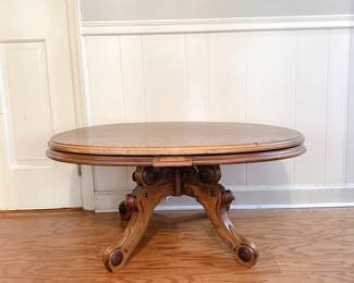 19th Century Victorian Oval Center Table
