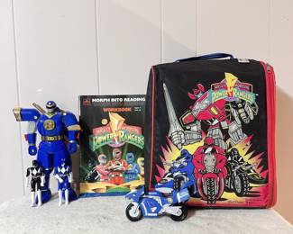 Mighty Morphin Power Rangers Backpack - 1995 Bandai Mighty Morphin Power Rangers Deluxe Auto Morphin Ninjor Figure