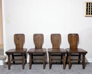 Set of 4 Brutalist Style Chairs