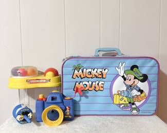 Disney Mickey Mouse Suitcase Tropical - VTG Mattel Disney Mickey Mouse Bubble Camera - Vintage 1986 Mattel Disney Color Spin Mickey Mouse