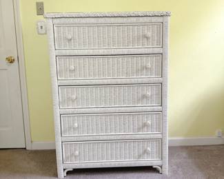 Henry Link Lexington White Wicker Chest. This item is available for purchase pre-sale. It can be purchased on our website using this link: https://www.pureandsimplecarolinas.com/shop/cherryville