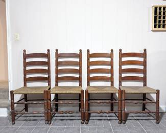 Set of 4 Ladderback Chairs