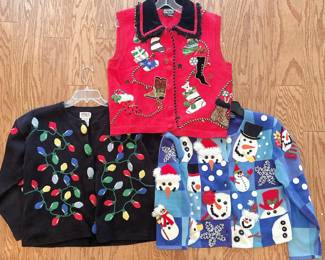 christmas sweaters and vest
