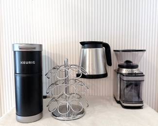 Keurig K-Mini Plus Single Serve Coffee Maker - Cuisinart Supreme Grind Automatic Burr Mill