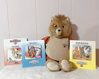 Teddy Ruxpin talking toy and books