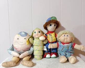 Playskool Dapper Dan Doll - Cabbage Patch Kid Boy - 1988 Hasbro Playskool Glo Worm - Humpty Dumpty Plush Doll